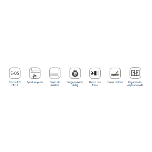 SALGAR OPTIMUS BAJO DOBLE + ENCIMERA PORCELANA NATURAL 120