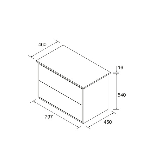 SALGAR OPTIMUS BAJO + ENCIMERA NATURAL 80