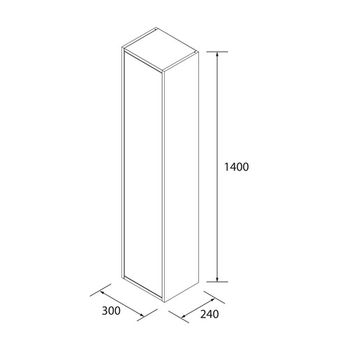 SALGAR OPTIMUS PILAR BLANCO MATE 30X24X140