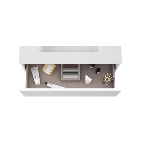 VISOBATH BOX BAJO + ENCIMERA PORCELANA 2C 60 CM BLANCO BRILLO FONDO REDUCIDO