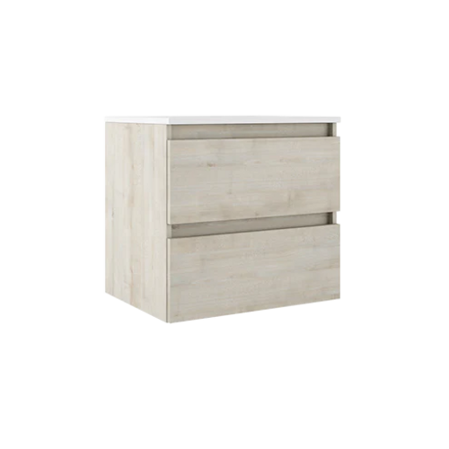 VISOBATH BOX BAJO + ENCIMERA PORCELANA 2C 60 CM ABEDUL FONDO REDUCIDO