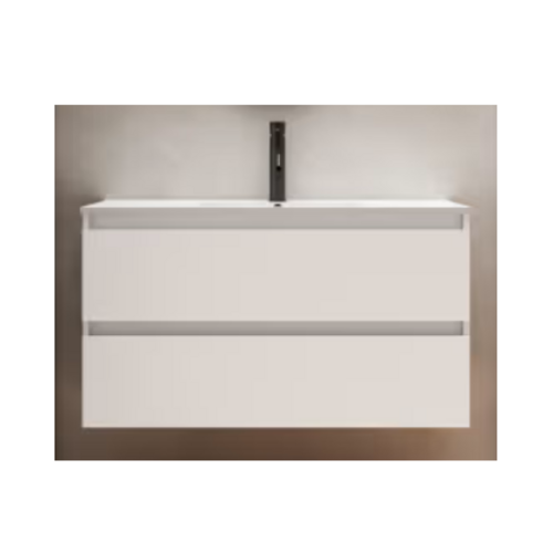 VISOBATH BOX BAJO + ENCIMERA PORCELANA 2C 80 CM BLANCO MATE FONDO REDUCIDO