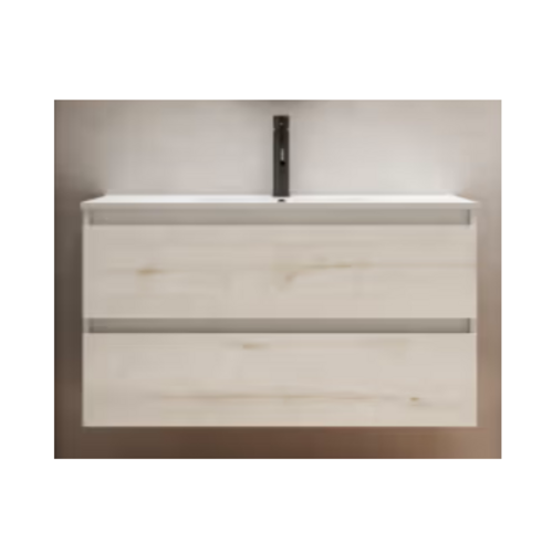 VISOBATH BOX BAJO + ENCIMERA PORCELANA 2C 80 CM ABEDUL FONDO REDUCIDO