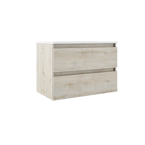 VISOBATH BOX BAJO + ENCIMERA PORCELANA 2C 80 CM ABEDUL FONDO REDUCIDO