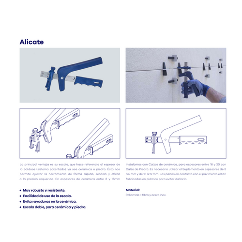 PEYGRAN ALICATE PARA CALZOS DE NIVELACION