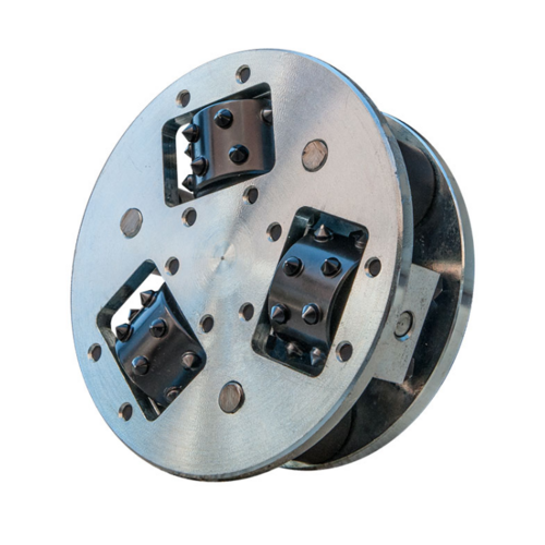 PLATO ABUJARDAR CON AMORTIGUACION M14 ø 115 mm 3 RODILLOS 16 PUNTAS