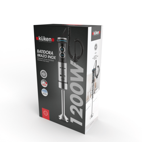 BATIDORA PREMIUM BRAZO INOX CON VASO 1500W 32739 KÜKEN