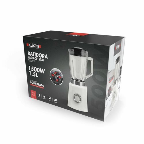 BATIDORA VASO DE CRISTAL 1,5 LITROS 1500W 39968 KÜKEN