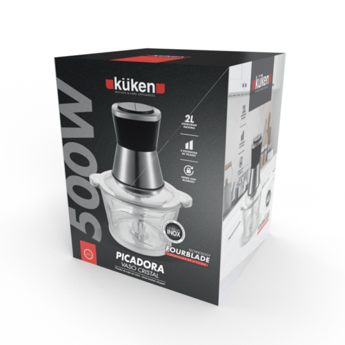 PICADORA ELÉCTRICA CON VASO CRISTAL 500W 36010 KÜKEN