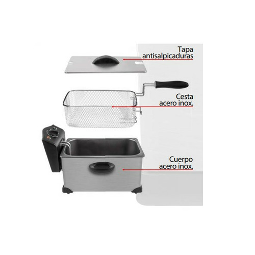 FREIDORA INOX 3 LITROS 2000W 33407 KÜKEN