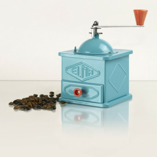 MOLINILLO CAFE RETRO CHAPA AZUL ELMA