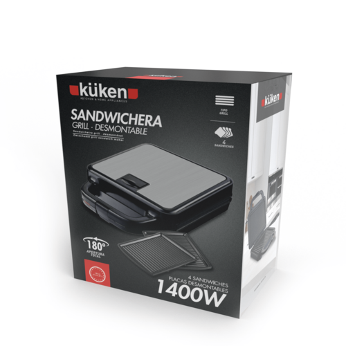 SANDWICHERA GRILL DESMONTABLE 1400W 33567 KÜKEN