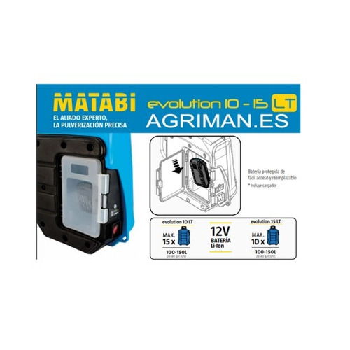 PULVERIZADOR EVOLUTION 15 L Eco 12V 83025 MATABI