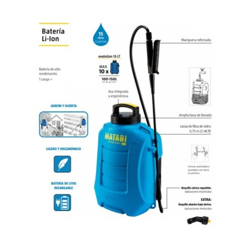 PULVERIZADOR EVOLUTION 15 L Eco 12V 83025 MATABI