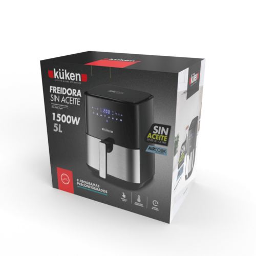 FREIDORA SIN ACEITE DIGITAL 1500W 5L 39957 KÜKEN