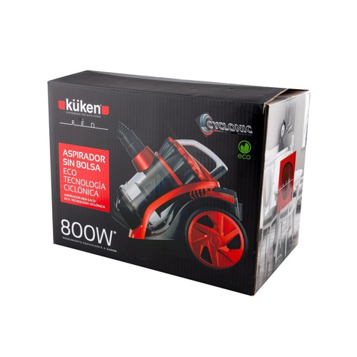 ASPIRADOR ROJO SIN BOLSA 800W (2400W) 33845 KÜKEN
