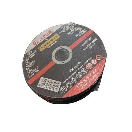 DISCO CORTE INOX 120099 125x1x22 25 UD ECOPLUS