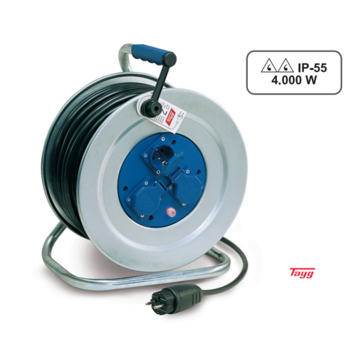 EXTENSIBLE 3X2,5mm 785511 25M METALICO CON TAPAS TAYG