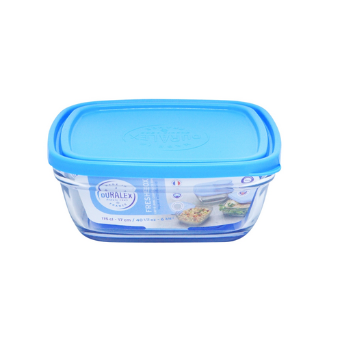 FIAMBRERA CRISTAL CON TAPA AZUL 11X11 9020A DURALEX