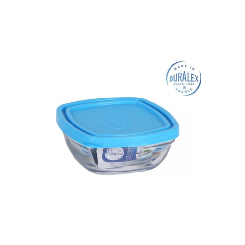 FIAMBRERA CRISTAL CON TAPA AZUL 11X11 9020A DURALEX