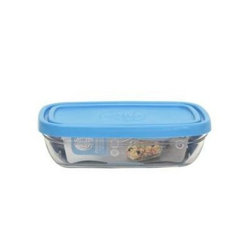 FIAMBRERA CRISTAL CON TAPA AZUL 15X9 9055A DURALEX