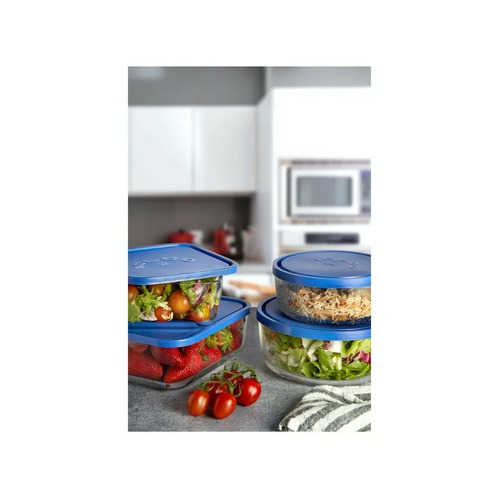 FIAMBRERA REDONDA AZUL 11CM 320ML IGLOO