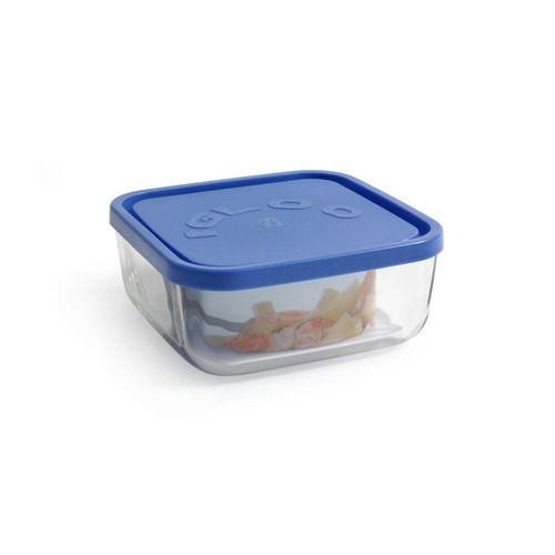 FIAMBRERA CUADRADA AZUL 15CM 960ML IGLOO