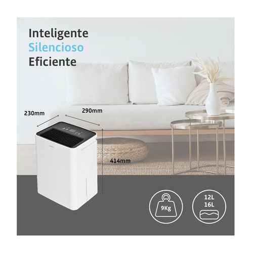 DESHUMIFICADOR CON CONTROL DE HUMEDAD 16L/DIA FACULA