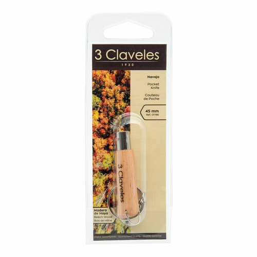 NAVAJA ACERO INOX CON LLAVERO 3 CLAVELES