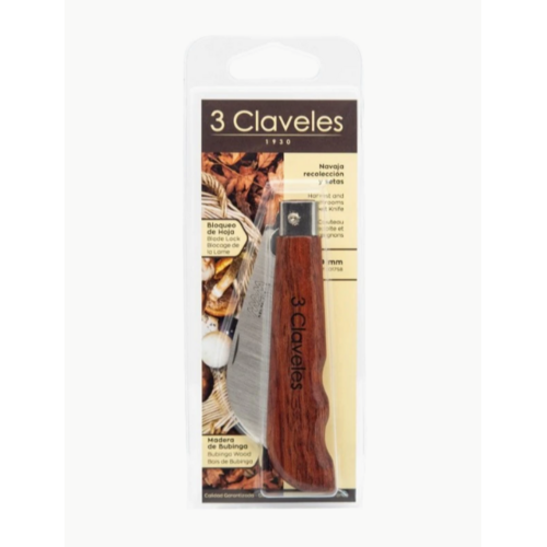 NAVAJA ACERO INOX RECOLECCION Y SETAS CON BLOQUEO 3 CLAVELES