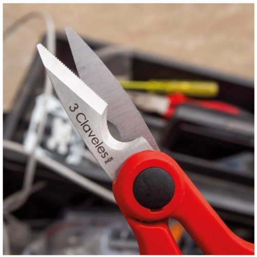 TIJERA ELECTRICISTA MANGOS AISLANTES 3 CLAVELES