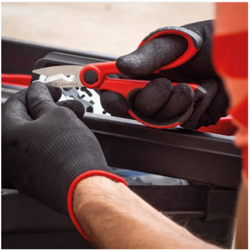 TIJERA ELECTRICISTA MANGOS AISLANTES 3 CLAVELES