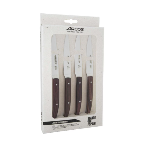 Añadir a la cesta CUCHILLO CHULETERO CON MANGO DE MADERA DE POLISANDRO JUEGO 4 PZAS. ARCOS CUCHILLO CHULETERO CON MANGO DE MADERA DE POLISANDRO JUEGO 4 PZAS. ARCOS