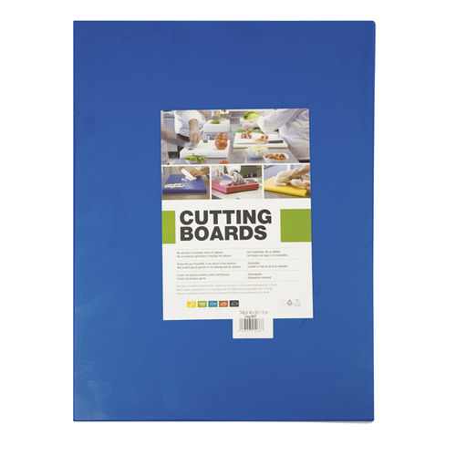 TABLA DE COCINA DE FIBRA AZUL 40X30 FLORES CORTES