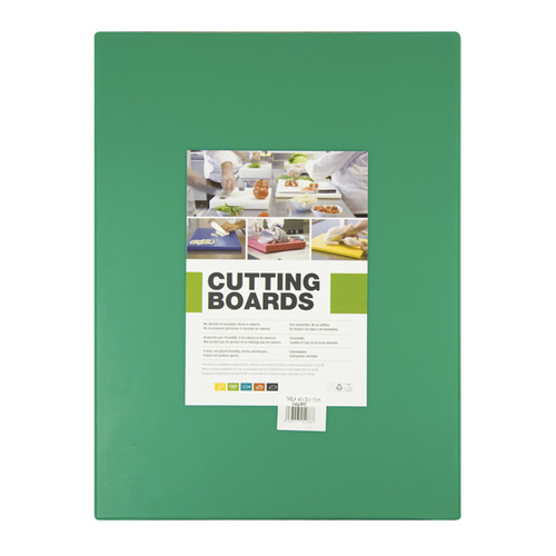 TABLA DE COCINA DE FIBRA VERDE 40X30 FLORES CORTES