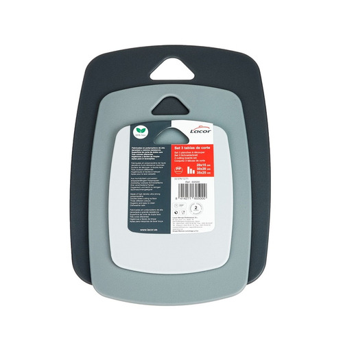 TABLA DE CORTE POLIPROPILENO PACK 3 60500 LACOR