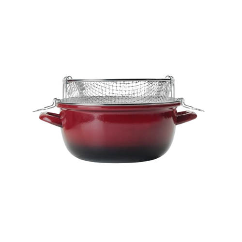 FREIDORA ACERO ESMALTADO CON CESTILLO VOLCAN 24CM IBILI