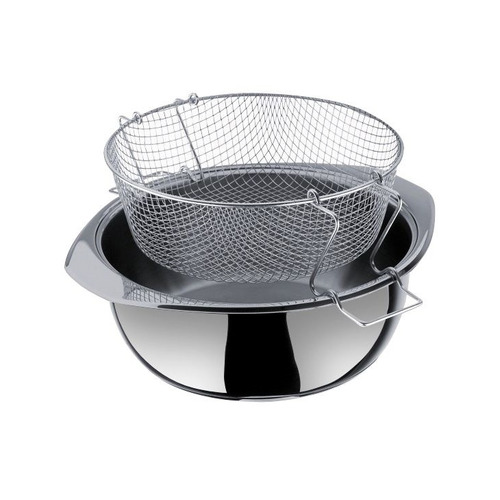 FREIDORA INOX CON CESTILLO 24CM INOXIBAR