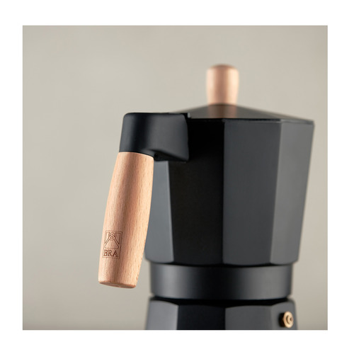 CAFETERA MARKET ALUMINIO NEGRO 12 TAZAS BRA