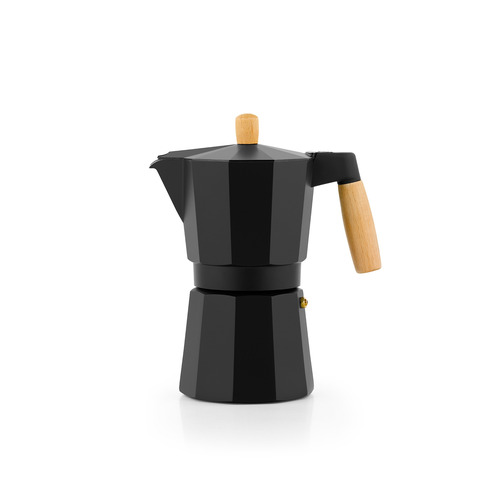 CAFETERA MARKET ALUMINIO NEGRO 9 TAZAS BRA