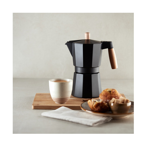 CAFETERA MARKET ALUMINIO NEGRO 9 TAZAS BRA