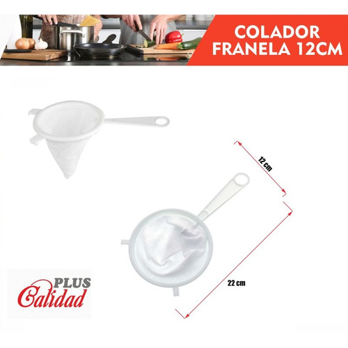 COLADOR FRANELA CAFE 12CM PLUS CALIDAD