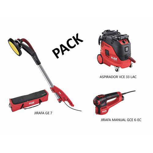 PACK JIRAFA GE7 + LIJADORA GCE 6-EC + ASPIRADORA VCE 33 L AC FLEX