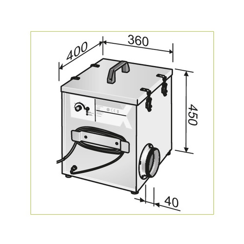 PURIFICADOR DE AIRE PARA OBRA VAC 800-EC FLEX