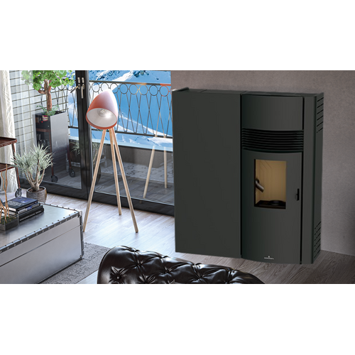 ADRY ESTUFA PELLET EXTRAPLANA NEGRA 10KW BRONPI