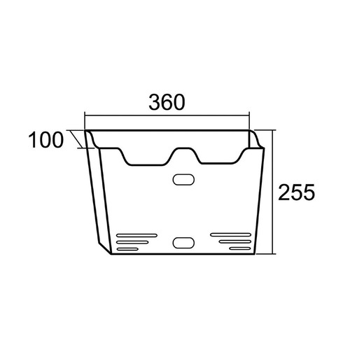 BANDEJA PUBLICIDAD PORTAL ACERO BLANCO BTV