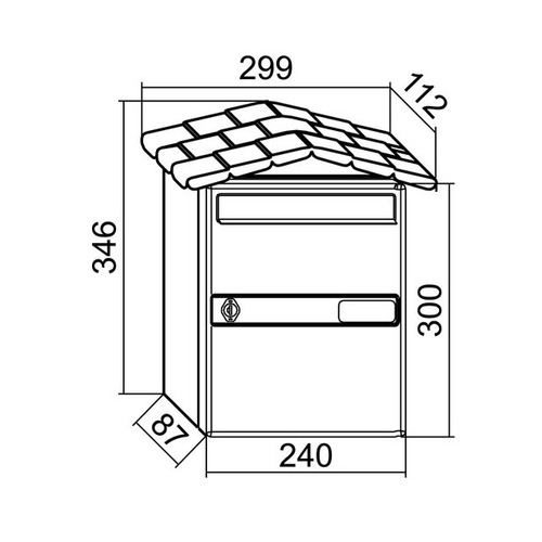 BUZON CHALET ACERO MARRON TIERRA EXTERIOR BTV