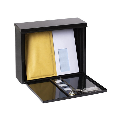 BUZON CHANCE ACERO GALVANIZADO NEGRO EXTERIOR ARREGUI