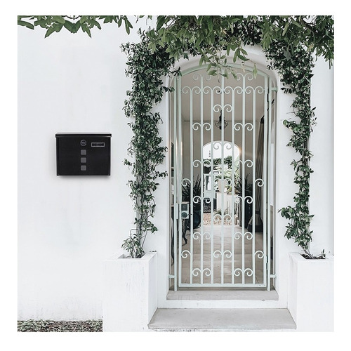 BUZON CHANCE ACERO GALVANIZADO NEGRO EXTERIOR ARREGUI