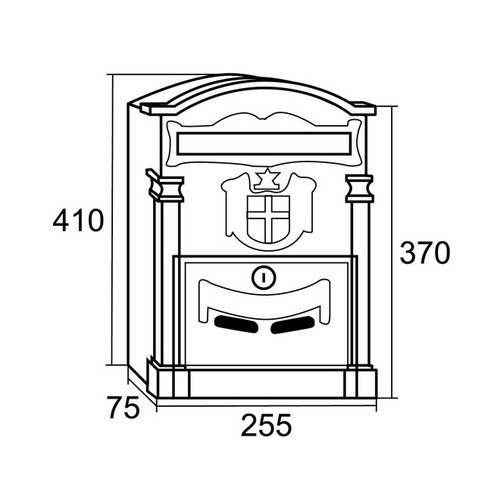 BUZON IMPERIAL ALUMINIO NEGRO EXTERIOR BTV